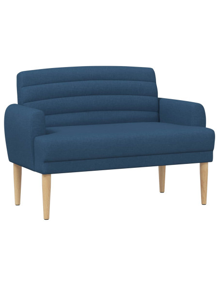 Loveseat con bottoni imbottiti Blu 116 x 67 x 80 cm Tessuto