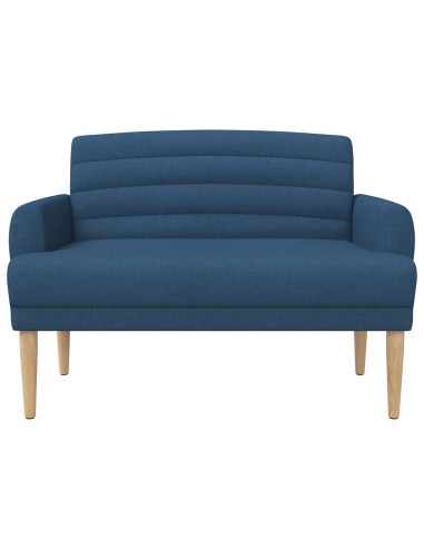 Loveseat con bottoni imbottiti Blu 116 x 67 x 80 cm Tessuto
