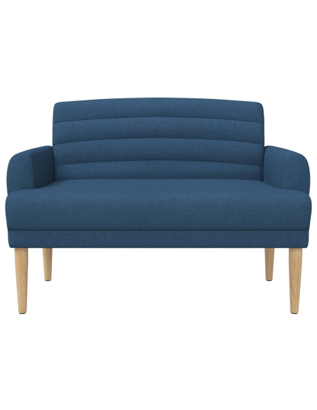 Loveseat con bottoni imbottiti Blu 116 x 67 x 80 cm Tessuto