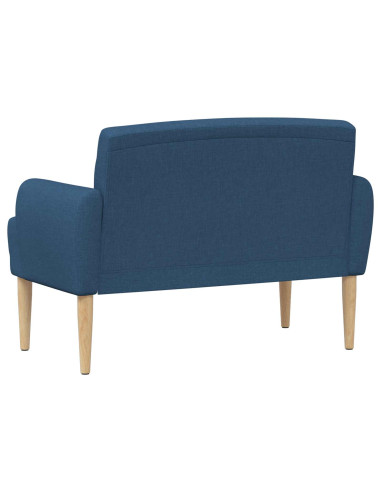 Loveseat con bottoni imbottiti Blu 116 x 67 x 80 cm Tessuto