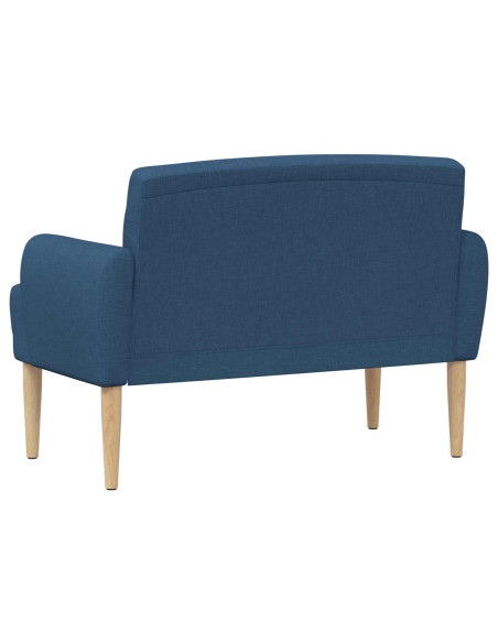 Loveseat con bottoni imbottiti Blu 116 x 67 x 80 cm Tessuto