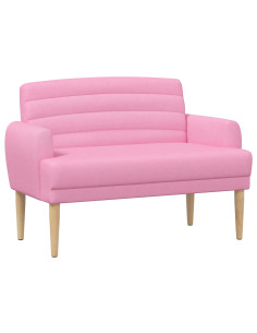 Loveseat con bottoni imbottiti Rosa 116 x 67 x 80 cm Tessuto 2