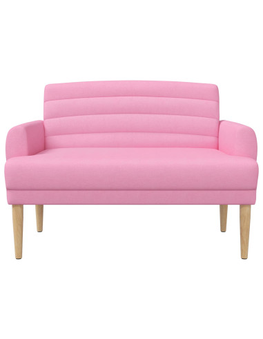 Loveseat con bottoni imbottiti Rosa 116 x 67 x 80 cm Tessuto