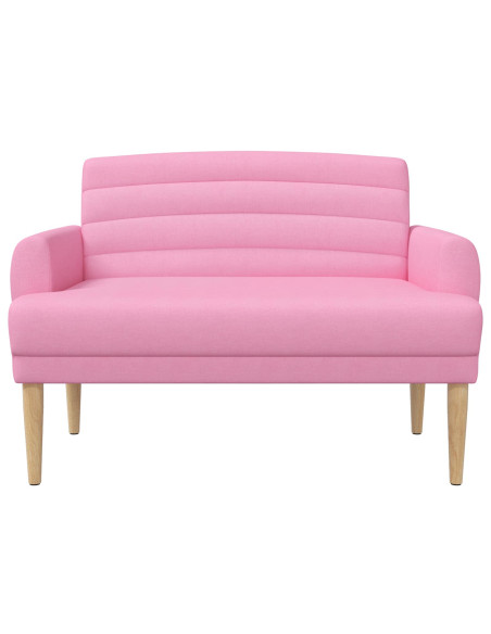 Loveseat con bottoni imbottiti Rosa 116 x 67 x 80 cm Tessuto