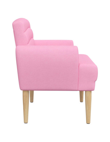 Loveseat con bottoni imbottiti Rosa 116 x 67 x 80 cm Tessuto