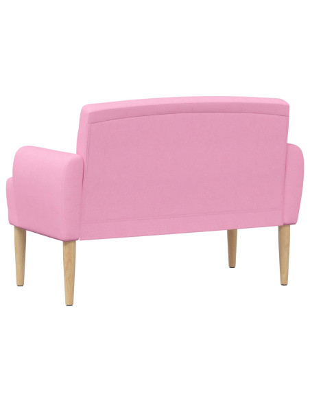 Loveseat con bottoni imbottiti Rosa 116 x 67 x 80 cm Tessuto