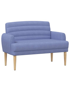 Loveseat con bottoni imbottiti Blu jeans 116 x 67 x 80 cm 2