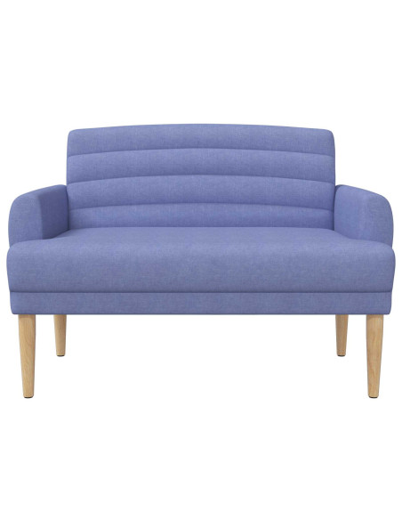 Loveseat con bottoni imbottiti Blu jeans 116 x 67 x 80 cm