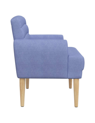 Loveseat con bottoni imbottiti Blu jeans 116 x 67 x 80 cm