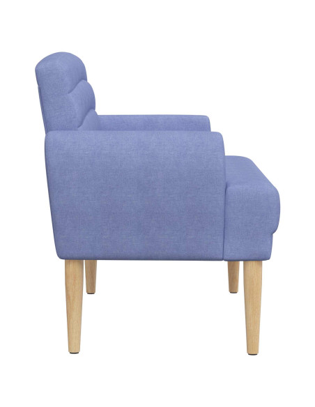 Loveseat con bottoni imbottiti Blu jeans 116 x 67 x 80 cm