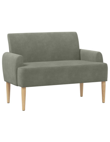 Loveseat con bottoni imbottiti Grigio Chiaro 116 x 67 x 81 cm