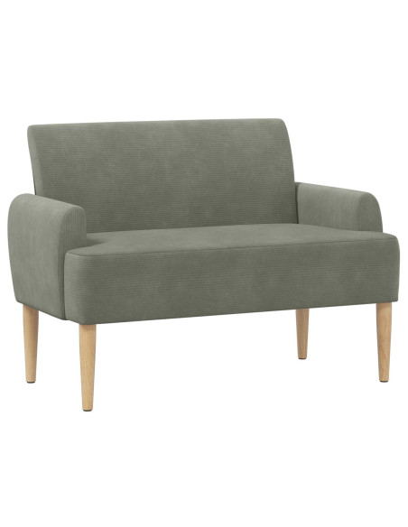 Loveseat con bottoni imbottiti Grigio Chiaro 116 x 67 x 81 cm