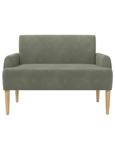 Loveseat con bottoni imbottiti Grigio Chiaro 116 x 67 x 81 cm