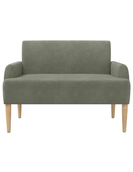 Loveseat con bottoni imbottiti Grigio Chiaro 116 x 67 x 81 cm
