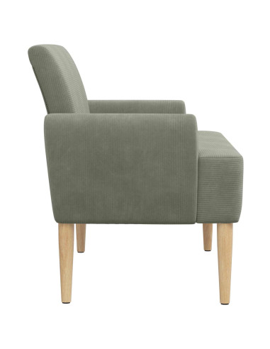 Loveseat con bottoni imbottiti Grigio Chiaro 116 x 67 x 81 cm