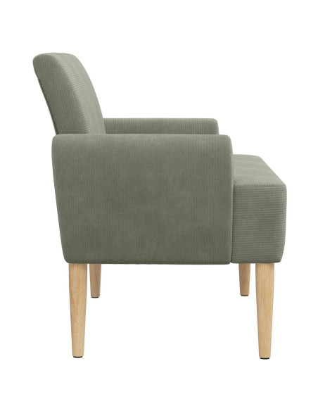 Loveseat con bottoni imbottiti Grigio Chiaro 116 x 67 x 81 cm