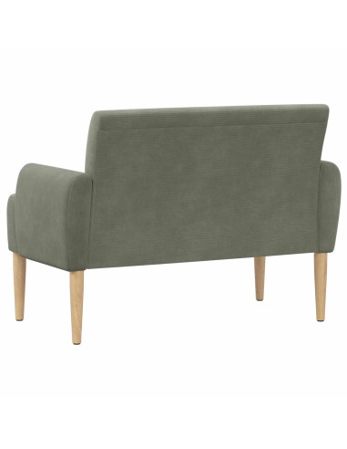 Loveseat con bottoni imbottiti Grigio Chiaro 116 x 67 x 81 cm