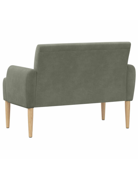 Loveseat con bottoni imbottiti Grigio Chiaro 116 x 67 x 81 cm