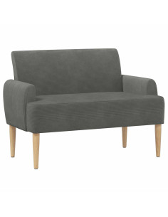 Loveseat con bottoni imbottiti Grigio Scuro 116 x 67 x 81 cm 2