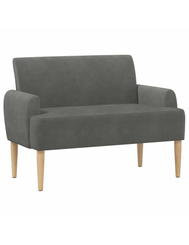 Loveseat con bottoni imbottiti Grigio Scuro 116 x 67 x 81 cm