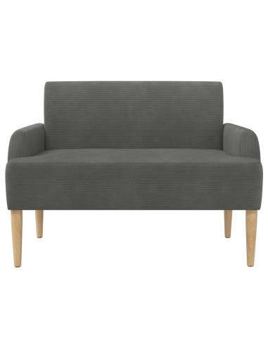 Loveseat con bottoni imbottiti Grigio Scuro 116 x 67 x 81 cm