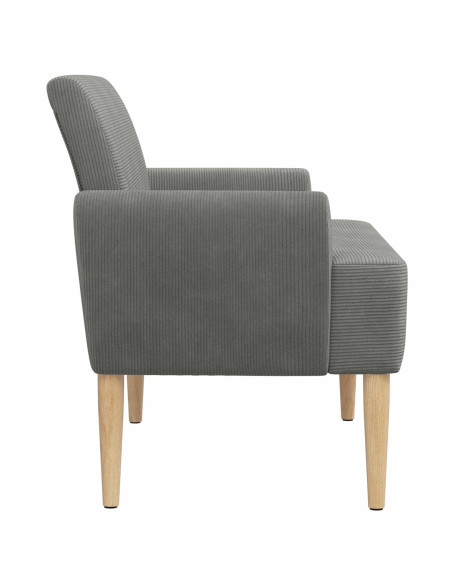 Loveseat con bottoni imbottiti Grigio Scuro 116 x 67 x 81 cm