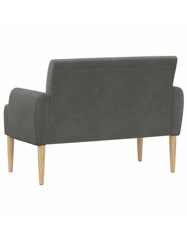 Loveseat con bottoni imbottiti Grigio Scuro 116 x 67 x 81 cm