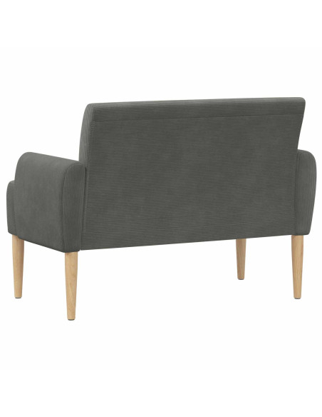 Loveseat con bottoni imbottiti Grigio Scuro 116 x 67 x 81 cm