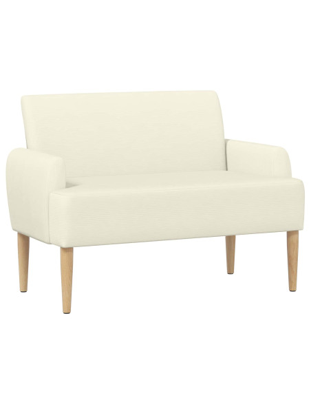 Loveseat con bottoni imbottiti Crema 116 x 67 x 81 cm