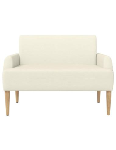 Loveseat con bottoni imbottiti Crema 116 x 67 x 81 cm