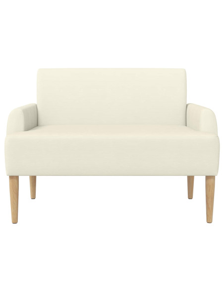 Loveseat con bottoni imbottiti Crema 116 x 67 x 81 cm
