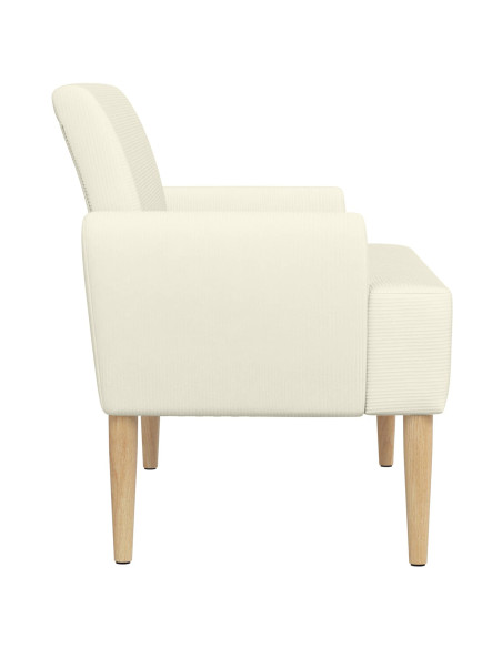 Loveseat con bottoni imbottiti Crema 116 x 67 x 81 cm