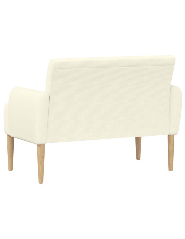 Loveseat con bottoni imbottiti Crema 116 x 67 x 81 cm