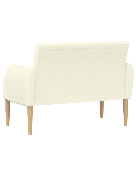 Loveseat con bottoni imbottiti Crema 116 x 67 x 81 cm