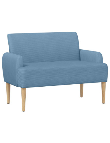 Loveseat con bottoni imbottiti Blu 116 x 67 x 81 cm