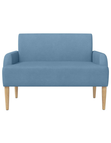Loveseat con bottoni imbottiti Blu 116 x 67 x 81 cm