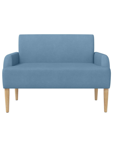 Loveseat con bottoni imbottiti Blu 116 x 67 x 81 cm