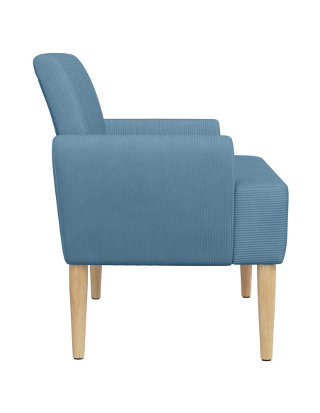 Loveseat con bottoni imbottiti Blu 116 x 67 x 81 cm