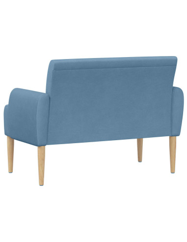 Loveseat con bottoni imbottiti Blu 116 x 67 x 81 cm
