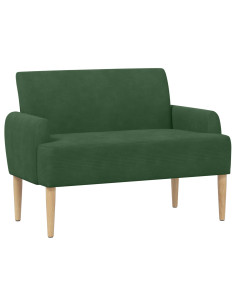 Loveseat con bottoni imbottiti Verde Giungla 116 x 67 x 81 cm 2