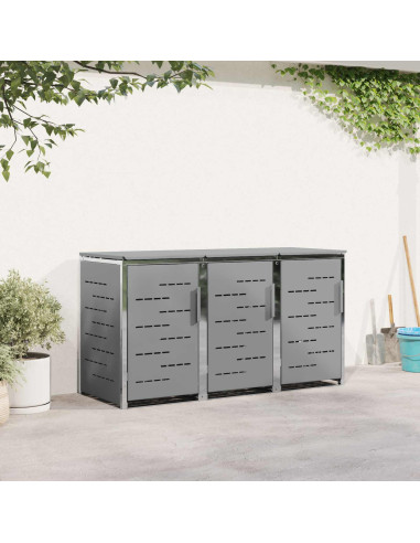 Stoccaggio contenitore a ruote Acciaio Inox Grigio