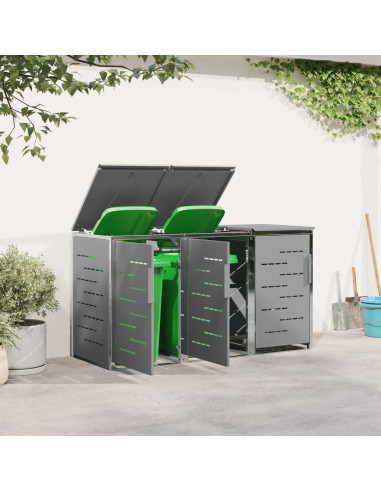 Stoccaggio contenitore a ruote Acciaio Inox Grigio