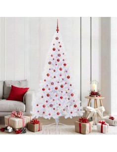 Albero di Natale artificiale Bianco 210 cm PVC e Acciaio