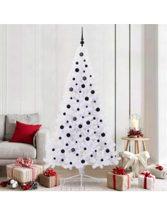 Albero di Natale artificiale Bianco 210 cm PVC e Acciaio