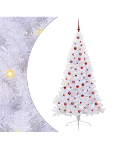 Albero di Natale artificiale Bianco 210 cm PVC e Acciaio 2