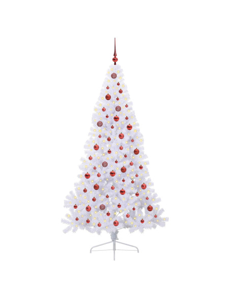 Albero di Natale artificiale Bianco 210 cm PVC e Acciaio