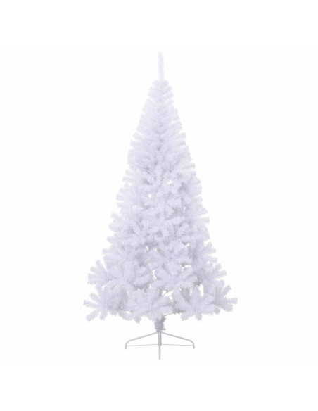 Albero di Natale artificiale Bianco 210 cm PVC e Acciaio