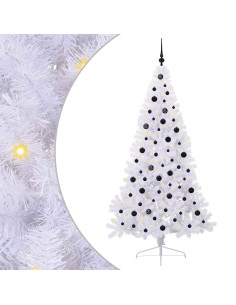 Albero di Natale artificiale Bianco 210 cm PVC e Acciaio 2