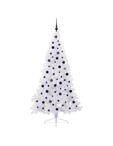Albero di Natale artificiale Bianco 210 cm PVC e Acciaio