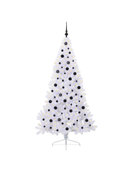 Albero di Natale artificiale Bianco 210 cm PVC e Acciaio